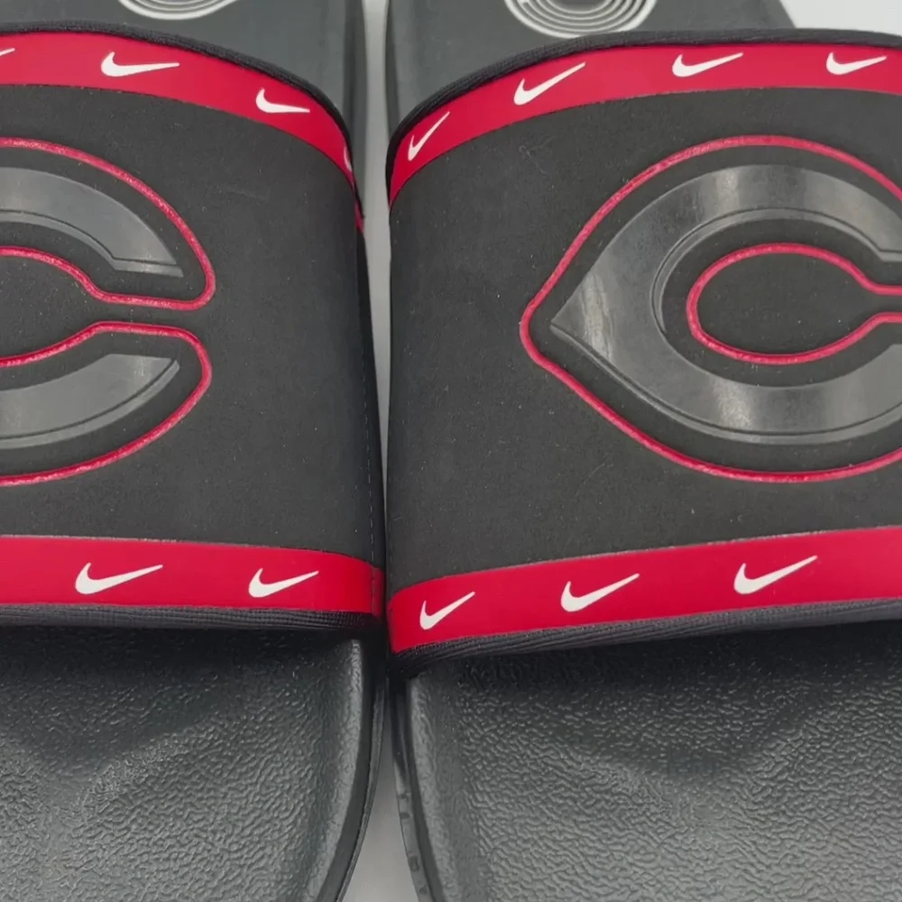 NEW MLB Cincinnati Reds Nike Team Off-Court Slide Sandals Womens 9 / Mens 8